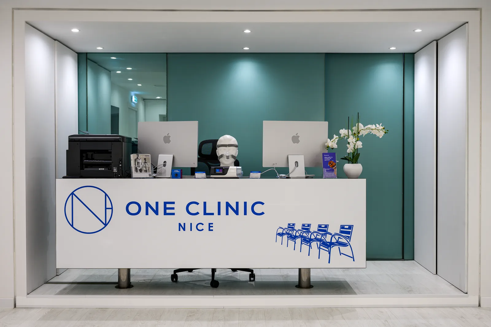 Accueil du centre CARE SOMMEIL au sein de One Clinic Nice, rue de la Liberté